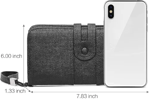 Vista 5 de CLUCI Bolso hobo + cartera grande para mujer, plateado, Elegante