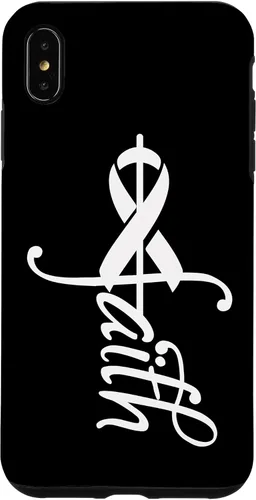 Vista 7 de iPhone 15 Faith Cancer Support - Estuche de concientización sobre el cáncer de pulmón con cinta