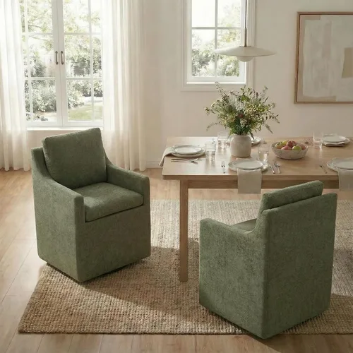 Vista 17 de KISLOT Juego de 1 sillas de comedor tapizadas con funda lavable
