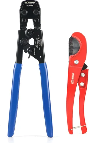 Vista 8 de iCrimp Herramienta de cincha PEX para abrazadera de acero inoxidable, sujeción vertical y paralela de 3/8 pulgadas a 1 pulgada -CRP650