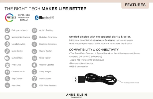 Vista 4 de Anne Klein Juego de relojes inteligentes Connect It Prism