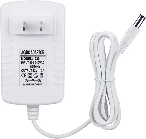 Vista 6 de Cable de alimentación de repuesto de 12V 3A para 4moms mamaRoo 4, RockaRoo Baby Swing Adaptador de CA Cargador Blanco