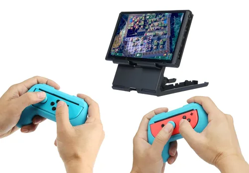 Vista 7 de Tienda Basics Grip Kit for Nintendo Switch Joy-Con Controllers - Blue