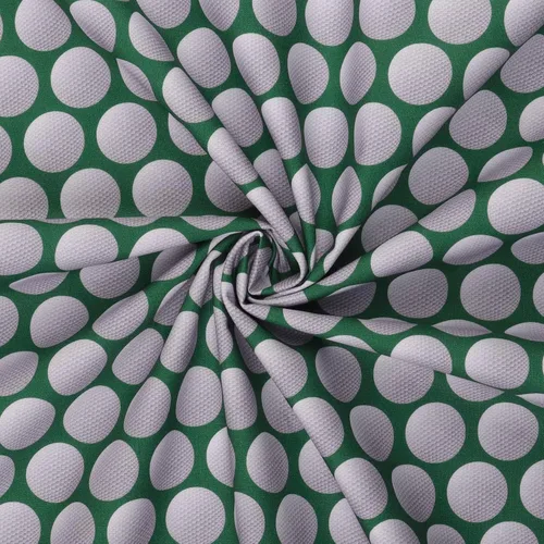 Vista 2 de Mook Fabrics Pelotas de golf de tela de algodón, corte blanco/verde por yarda 45 pulgadas. Ancho – Material 100% algodón para acolchado