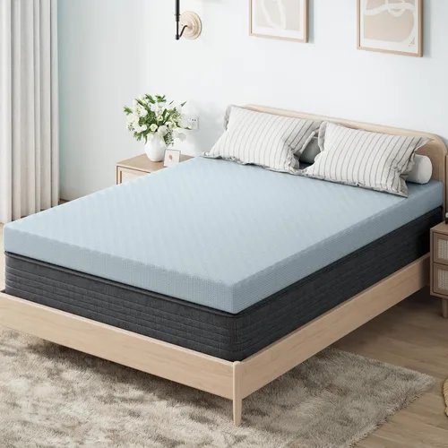 Vista 16 de OhGeni Cubrecolchón de espuma viscoelástica individual XL de 2 pulgadas con funda, funda de cama suave con base antideslizante, mejorado con gel