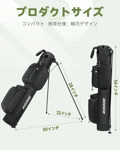 Vista 6 de Bolsas de viaje de golf RIOROO para aerolíneas con ruedas, funda de oxford 900D de lado blando, protección acolchada para palos, regalos de golf