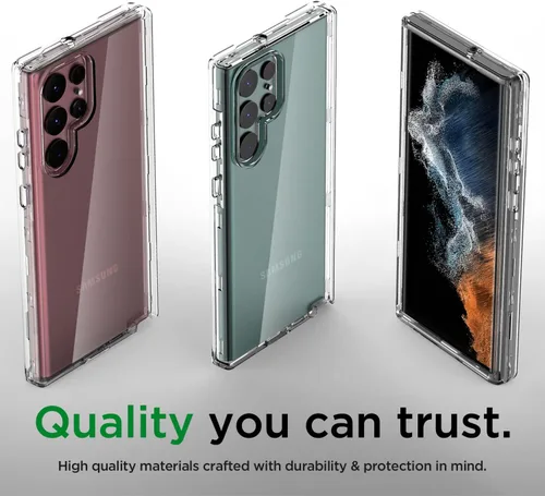 Vista 7 de AICase Funda transparente para Galaxy S22 Ultra (6.8 pulgadas), resistente protección contra caídas, cuerpo completo, a prueba de golpes, a prueba