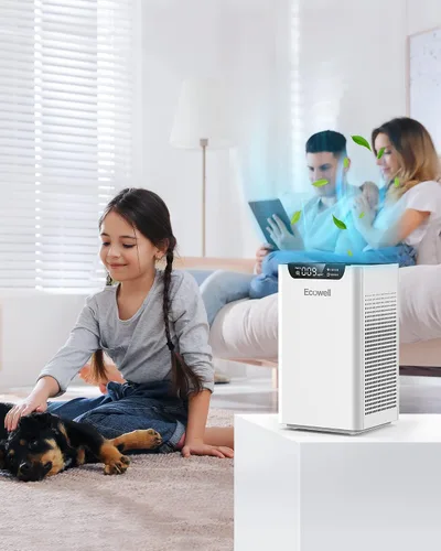 Vista 8 de Purificadores de aire para dormitorio del hogar de hasta 1102 pies cuadrados con sensores de calidad del aire, filtro H13 True HEPA, purificador