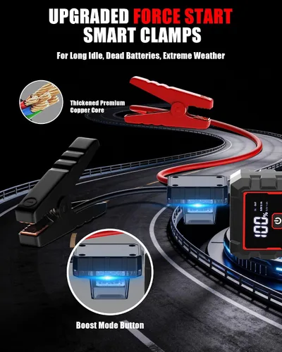 Vista 6 de Jump Starter Battery Jumper Starter Portable Jump Box para batería de coche