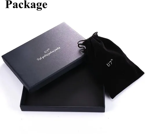Vista 7 de U7 Punk Necklaces Stainless Steel 18K Gold Plated Large Hip Hop DaggerKnifeSwordSteampunk GearLarge Razor Blade Pendant Necklace for Men Women