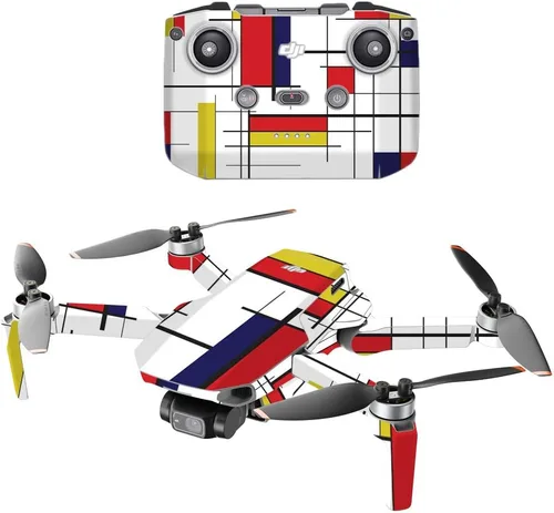Vista 12 de MightySkins - Compatible con DJI Mini 2 Dron portátil - Argyle negro Funda protectora de vinilo duradera y única Fácil de aplicar, quitar