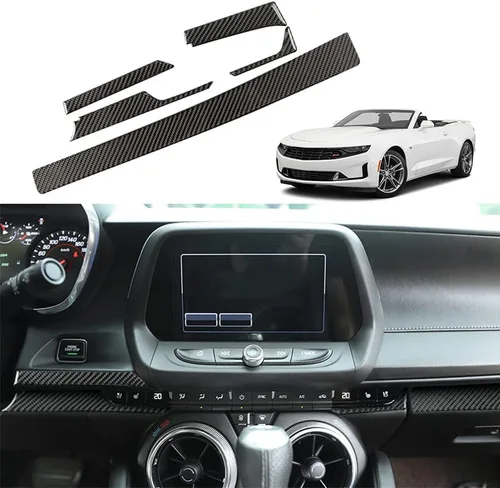 Vista 16 de Calcomanía de fibra de carbono para perilla de ventilación de aire acondicionado, cubierta interior para Chevrolet Camaro 2016 2017 2018 2019 2020