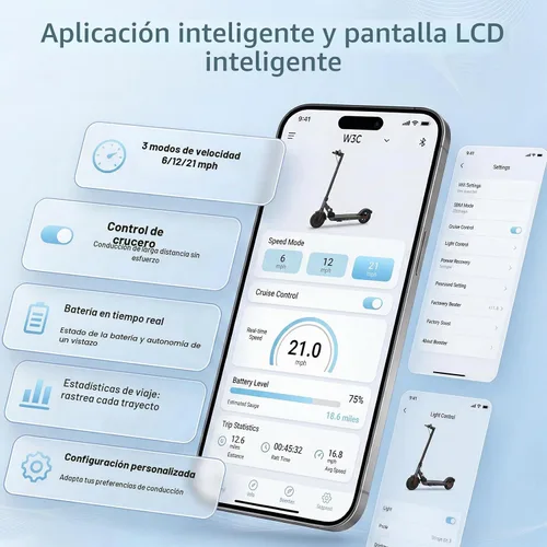 Vista 8 de Scooter eléctrico - Scooter eléctrico de 500 W para adultos