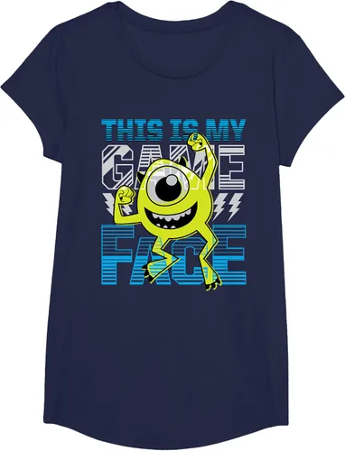 Vista 29 de Disney Pixar Monsters Inc. Mike Wazowski Game Face Camiseta Negro
