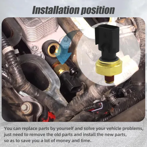 Vista 6 de Reemplazo 5149062AA Sensor de presión de aceite del motor Interruptor emisor compatible con Dodge Challenger Ram 1500 2500 3500 4500 5500 Compatible