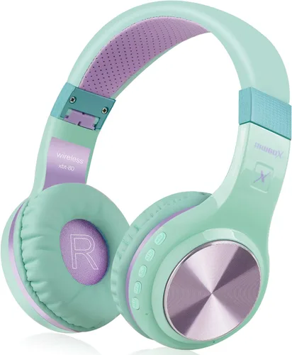 Vista 8 de Auriculares Bluetooth Riwbox, XBT-80 Auriculares Bluetooth estéreo plegables inalámbricos sobre la oreja con micrófono y control de volumen