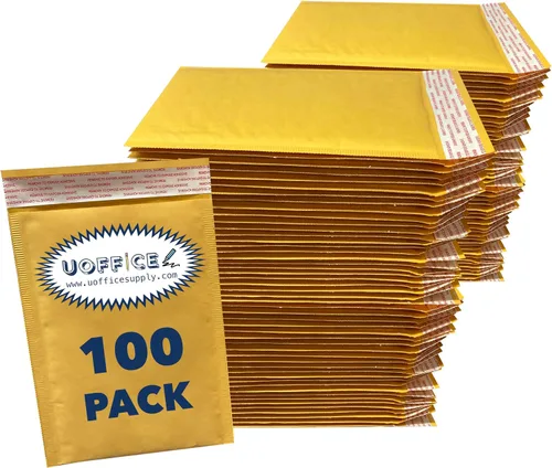 Vista 4 de Sobres de burbujas de papel kraft, 100 sobres acolchados pequeños #0-6 x 10 pulgadas, sobres de burbujas de papel kraft, sobres protectores, sobres