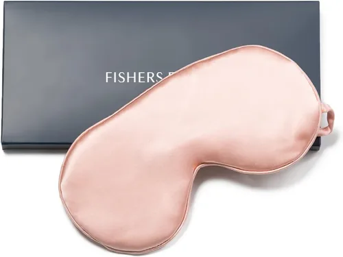 Vista 6 de Fishers Finery 25 Momme 100% Mulberry Silk Eye Mask Correa ajustable (rosa)