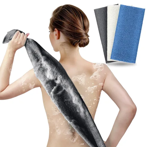 Vista 9 de ARCH&M Toalla Exfoliante, Toalla de Baño Japonesa, Exfoliante Coreano, Exfoliante Corporal de Nailon, Exfoliante de Espalda para Ducha, Alternativa