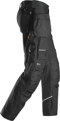 Vista 4 de Pantalones de trabajo de lona con volantes para hombre con bolsillos de funda