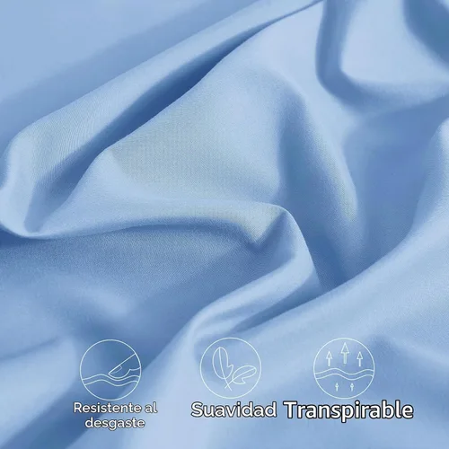Vista 6 de Horbaunal Paquete de 2 fundas de almohada de microfibra de tamaño estándar, color azul, con cierre de sobre, 1800 hilos, suaves y resistentes al