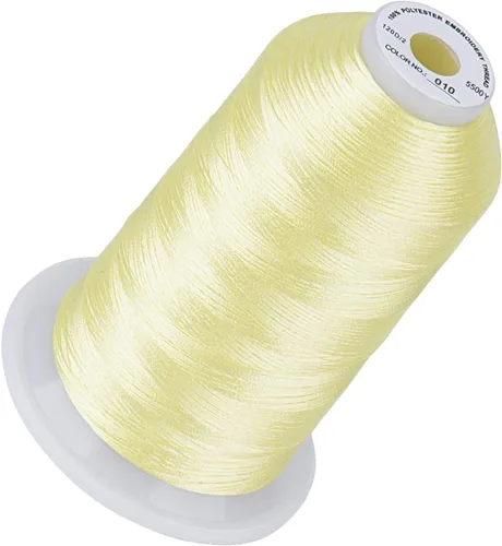 Vista 110 de Simthread 5500 yardas de hilo de bordar, 5000M de alto rendimiento 40WT 100% hilo de poliéster – 170+ colores vívidos, clasificado de alta velocidad