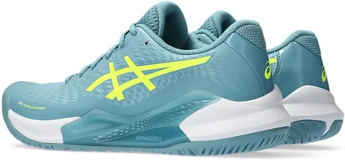 Vista 3 de ASICS Zapatillas Gel-Challenger 14 para mujer, 11, GRIS Azul/Amarillo de seguridad
