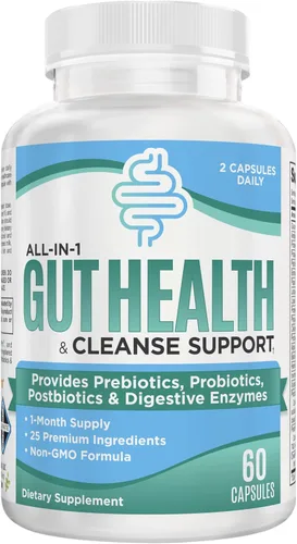 Vista 8 de Suplemento de apoyo para la salud intestinal (25 en 1) con prebióticos, probióticos, postbióticos y enzimas digestivas Suplementos intestinales