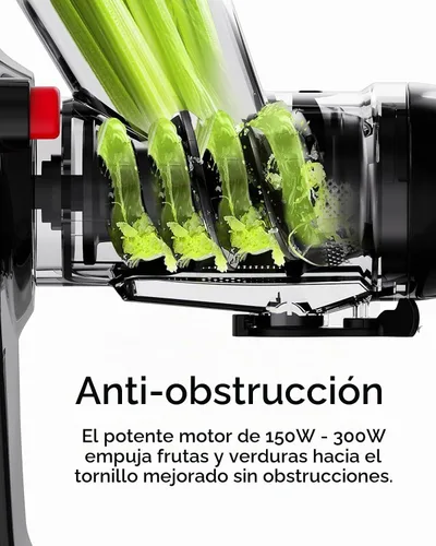 Vista 4 de SIFENE Compact Slow Masticating Juicer, Dual Feed Chute, 150W Motor, Gray