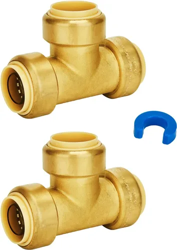 Vista 12 de SUNGATOR Acoplamiento recto a presión de 1 pulgada, PEX de empuje para conectar, cobre, CPVC, accesorios de plomería de latón sin plomo con clip
