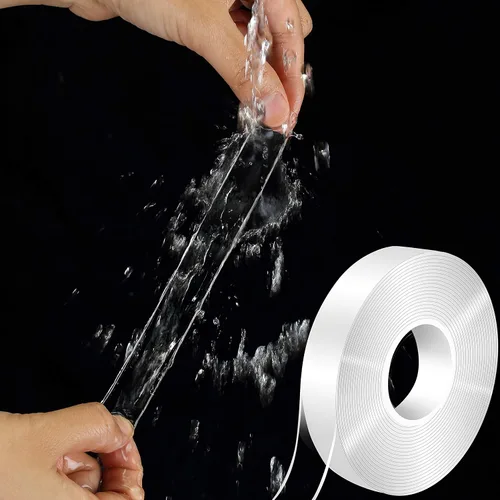 Vista 7 de Mr. Pen - Cinta de doble cara, 0.7 pulgadas, cinta transparente de doble cara para paredes, cinta adhesiva de doble cara, cinta de montaje, cinta