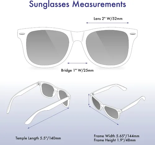 Vista 6 de Retro Rewind - Gafas de sol polarizadas para hombre y mujer, protección UV, gafas de sol clásicas