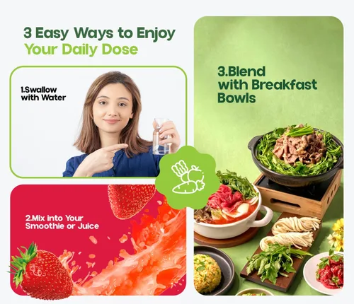 Vista 6 de Yummy & Health Cápsulas de frutas y verduras - Más de 33 superalimentos enteros de frutas y verduras 90 frutas + 90 cápsulas vegetales Vegano
