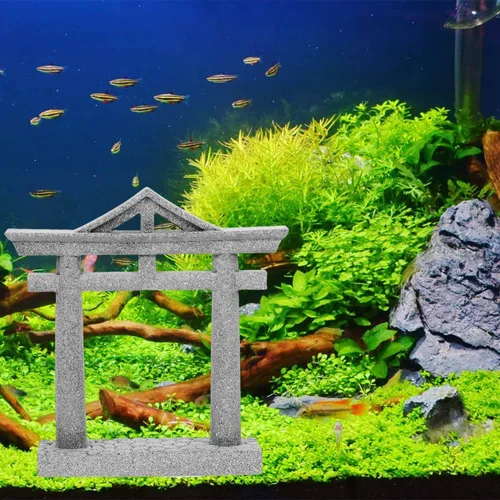 Vista 4 de Estatua japonesa de la puerta de Torii Santuario asiático Oriental