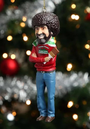 Vista 2 de Kurt Adler Bob Ross "Happy Little Christmas" - Adorno figurativo
