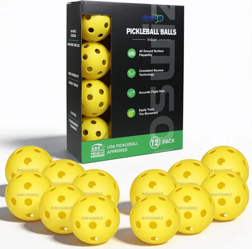 Vista 10 de Indoor Pickleball Balls, 6/12 Pack, 26 Holes