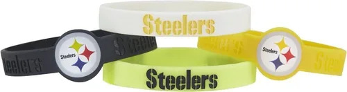 Vista 6 de Pulseras de silicona de la NFL, paquete de 4