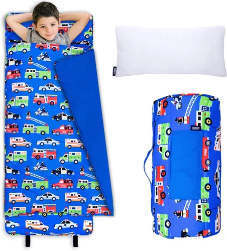 Vista 17 de Wildkin Kids Nap Mat with Pillow for Boys & Girls – Soft & Cozy Toddler Sleep Mat for Daycare, Preschool, Kindergarten & Travel, Ages 3–7, Machine