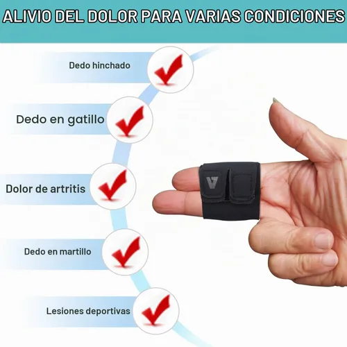 Vista 4 de Férulas Envolventes para Dedos Reutilizables Cinta Buddy para Dedos Férula Ajustable para Dedos Férulas para Dedo en Gatillo Soporte para Dedo