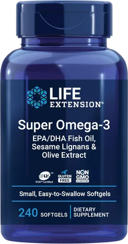 Vista 10 de Life Extension Aceite de pescado Super Omega-3 EPA/DHA, lignanos de sésamo y extracto de oliva. Salud cardíaca, salud cerebral, apoyo para la salud