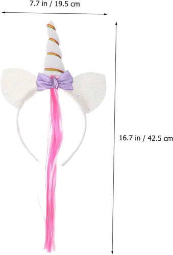 Vista 4 de Abaodam 1 Set Headband Photo Booth Costume Prop Party Hairband Hair Hoop Head Band Hoop Unicorn Angel Hairband