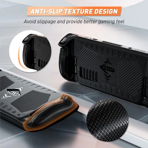Vista 5 de FUNDIARY Carcasa protectora de TPU gruesa para cubierta de vapor, funda antideslizante con mango de textura compatible con cubierta de vapor