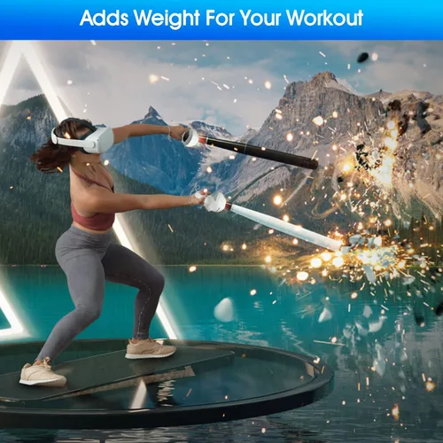 Vista 5 de Weight Dumbbell for Oculus Quest 2 Adjustable Controller Weight Dumbbell Works Great for All VR Exercise Game VR Fitness Accessories for Quest
