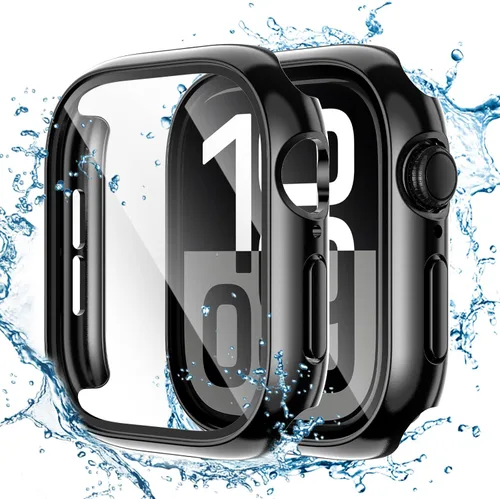 Vista 20 de Tensea - Funda protectora de pantalla para Apple Watch de 1.732 in SE 3/2nd/SE/Series 6/5/4 Waterproof iWatch Protective Face Cover -Tempered