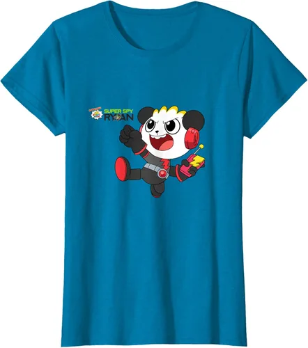 Vista 78 de Ryan's World Super Spy Combo Panda Camiseta, gris, S Asfalto