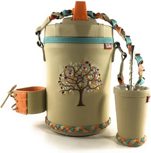 Vista 3 de Kit Tereré Yerba Mate Luk termos Bordado Arbol Trenzas Set Tereré Tereré Termos Yerba Mate + Bombilla + Vaso Guampa