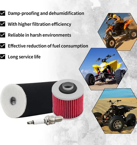 Vista 5 de 1UY-14451-00-00 - Bujía de filtro de aceite compatible con Yamaha Grizzly 600 YFM600F YFM600 4x4 2000-2001/Grizzly 600 YFM600FH 4x4 Hunter Edition