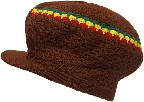 Vista 38 de Shoe String King SSK Rasta Knit Tam Hat Dreadlock Gorra con múltiples diseños y tamaños.