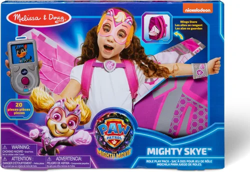 Vista 6 de Melissa & Doug PAW Patrol™ The Mighty Movie Mighty Skye Paquete de rol con alas para niños pequeños y niños mayores de 3 años