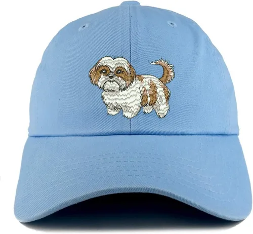Vista 9 de Trendy Apparel Shop Shih Tzu Dog - Gorra bordada de algodón suave de perfil bajo para papá